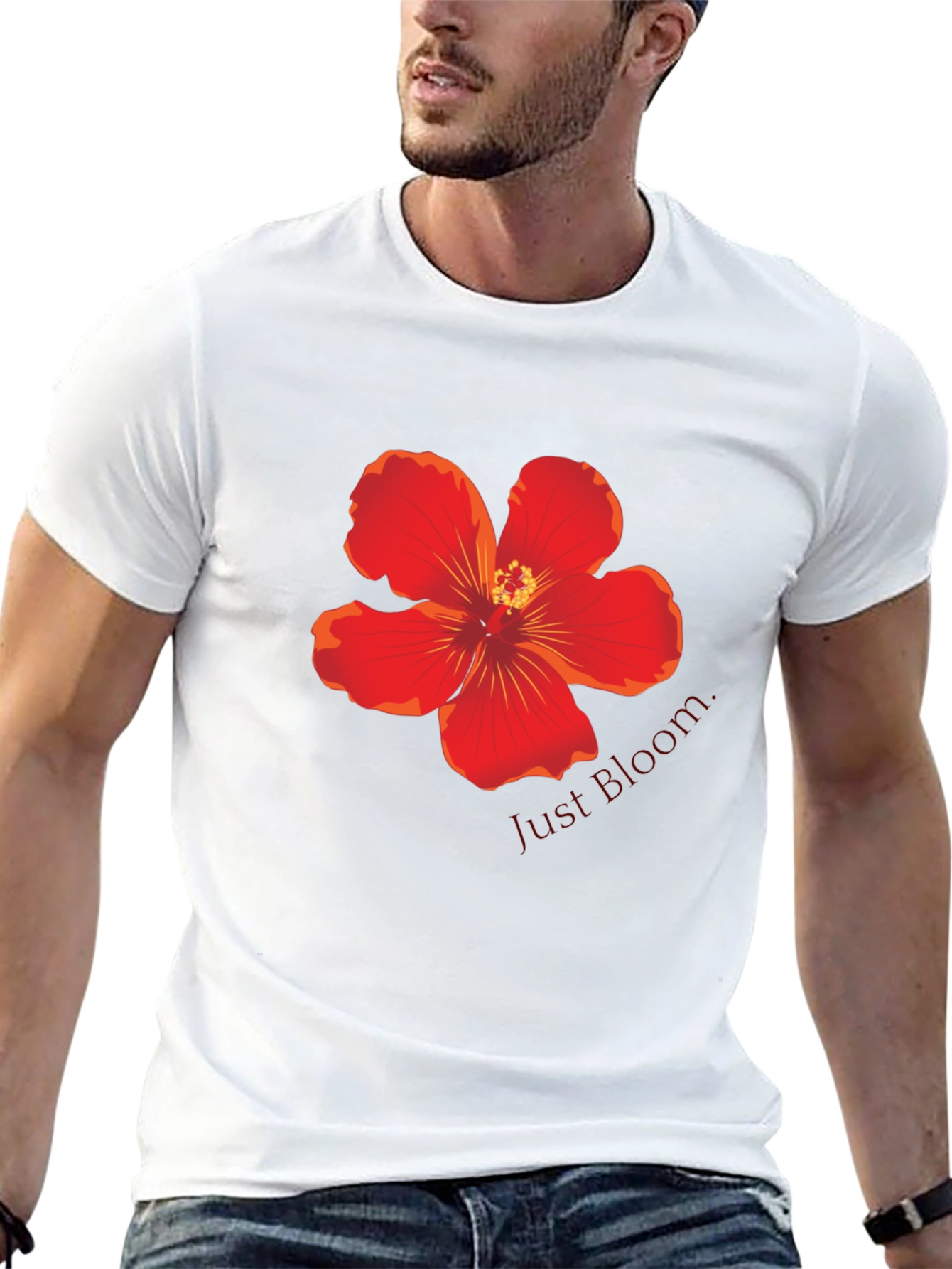 Floral Print Black T-Shirt