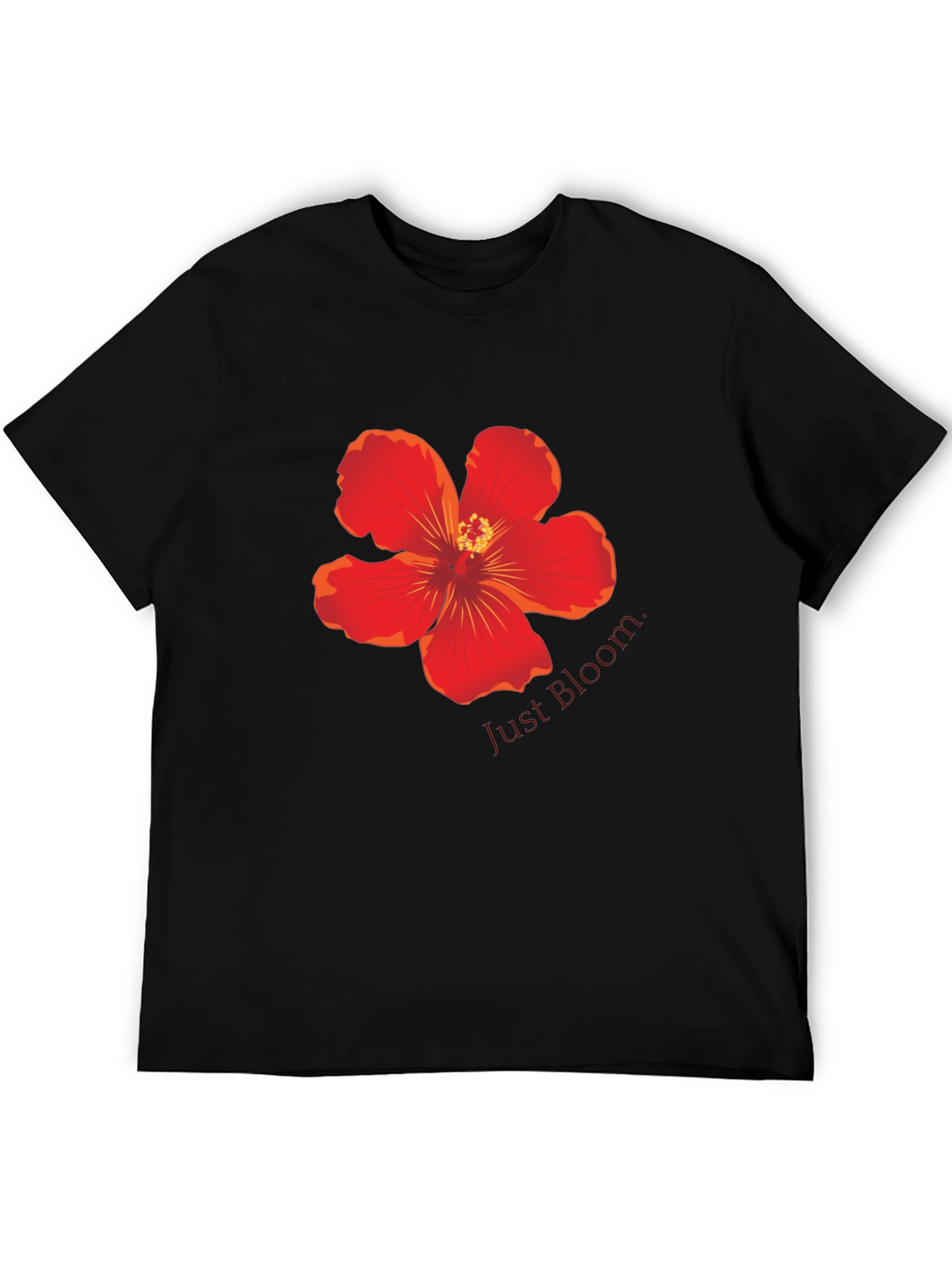 Floral Print Black T-Shirt