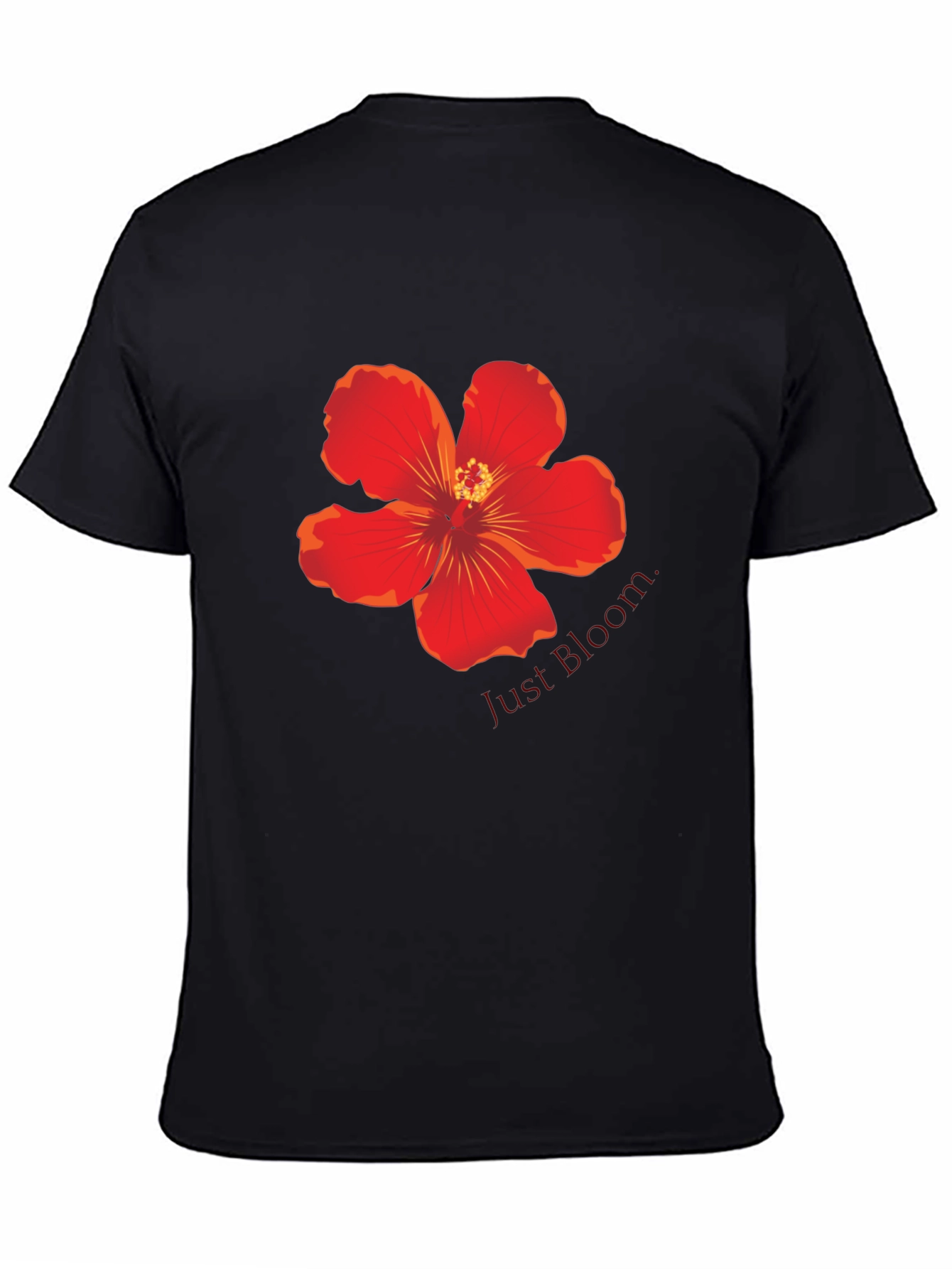 Floral Print Black T-Shirt