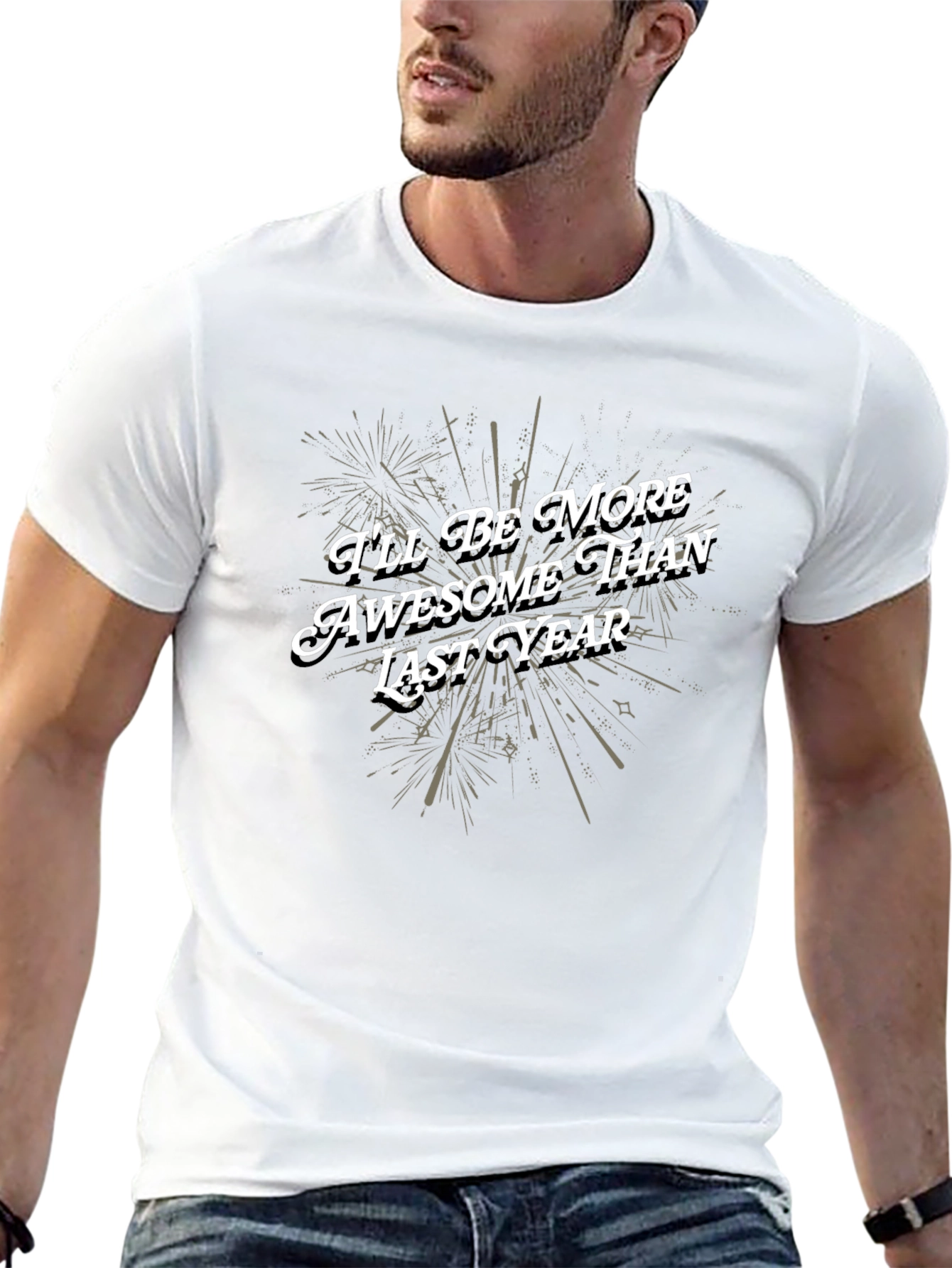 Awesome Than Last Year Black Graphic Tee