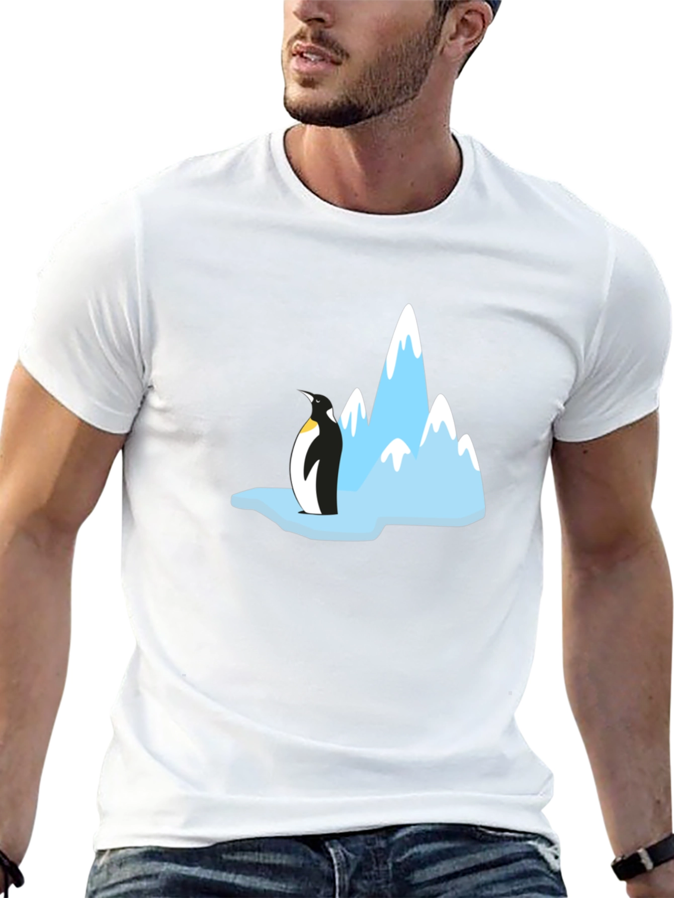 Penguin & Mountain Graphic Tee - Black