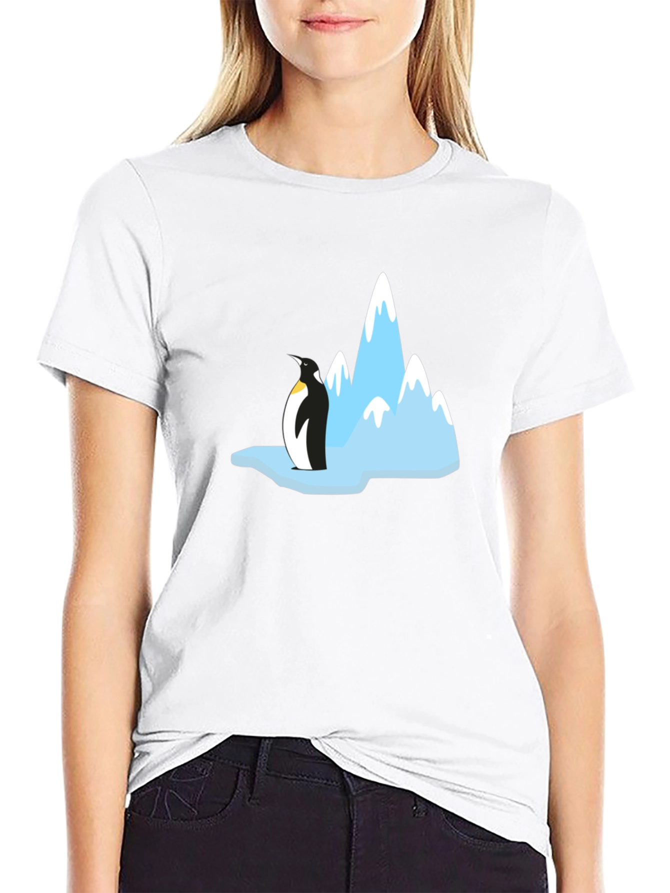 Penguin & Mountain Graphic Tee - Black