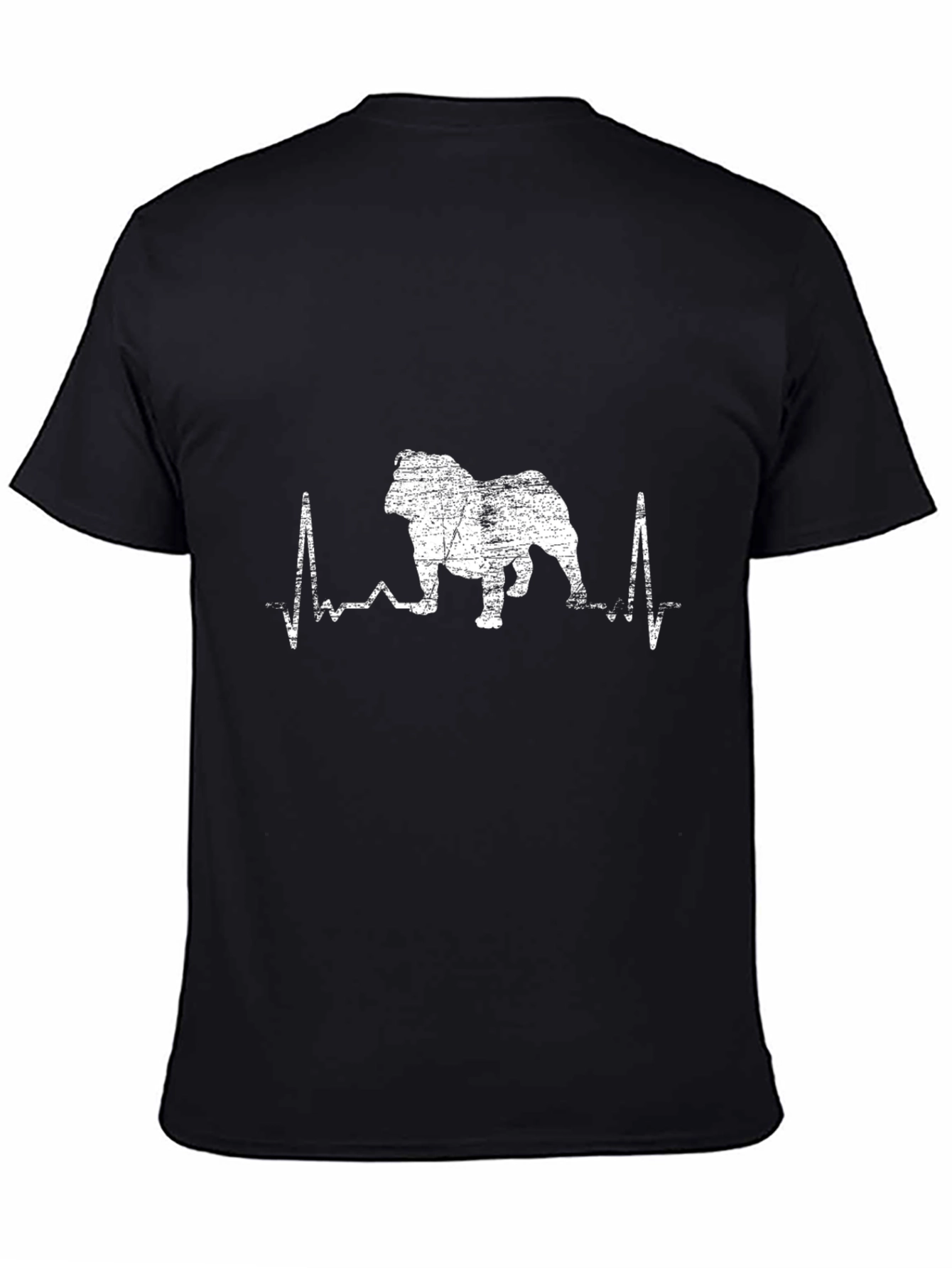 Bulldog Heartbeat T-Shirt - Black