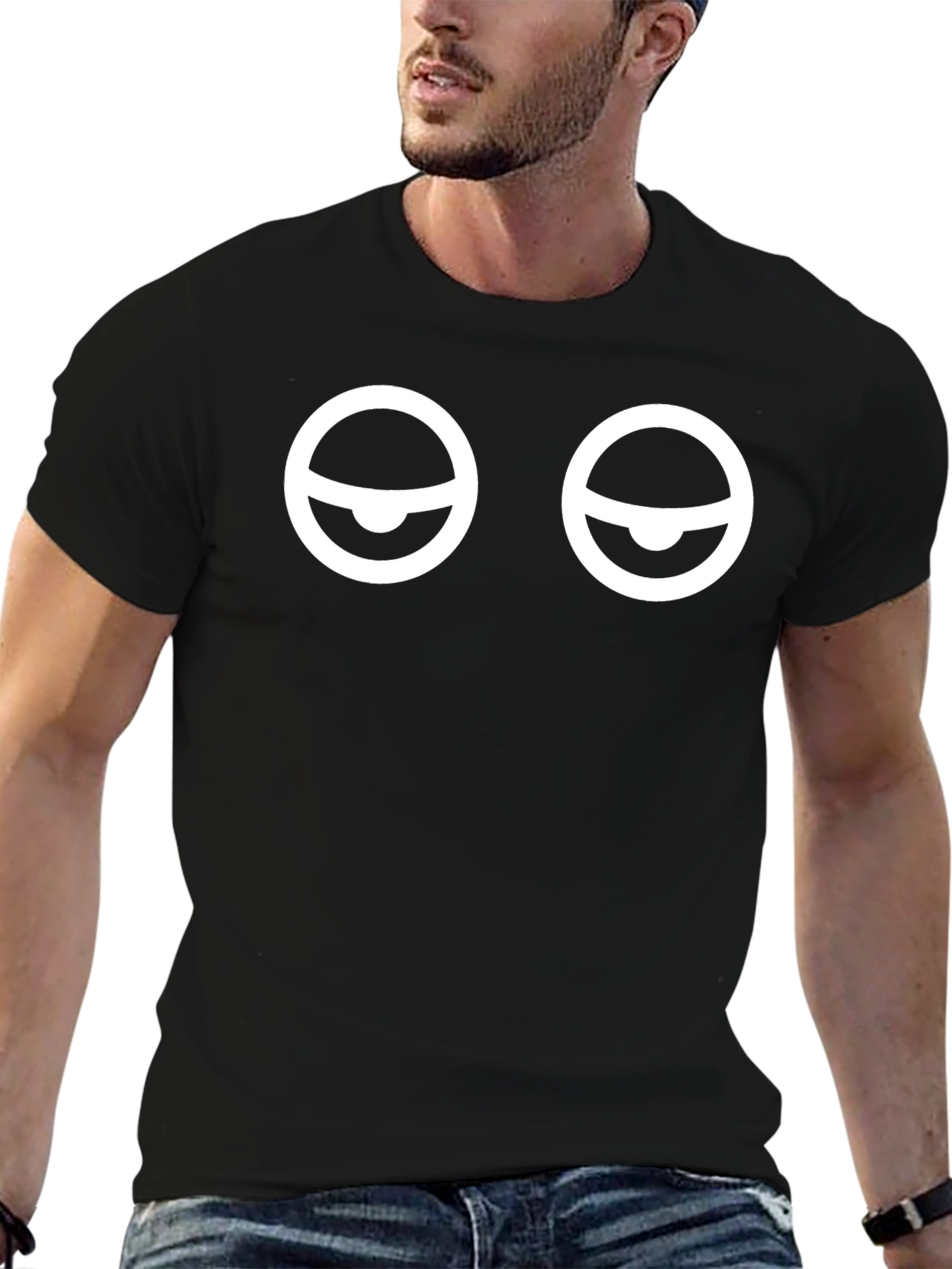 Minimalist Sleepy Eyes Graphic T-Shirt