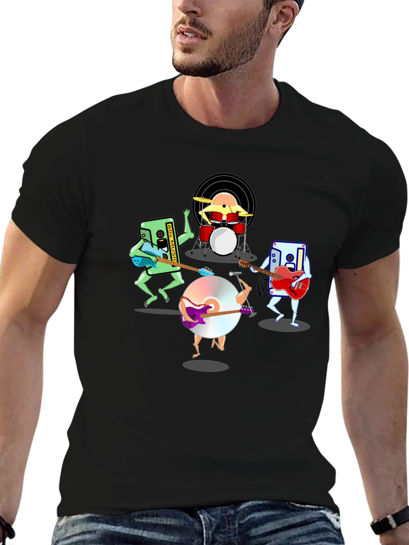 Retro Music Band Graphic T-Shirt