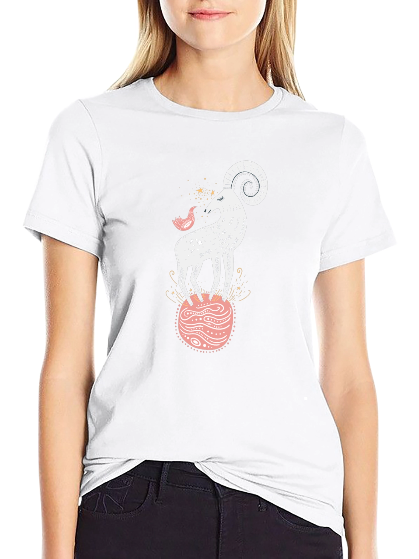 Ram on Pink Planet Graphic Tee