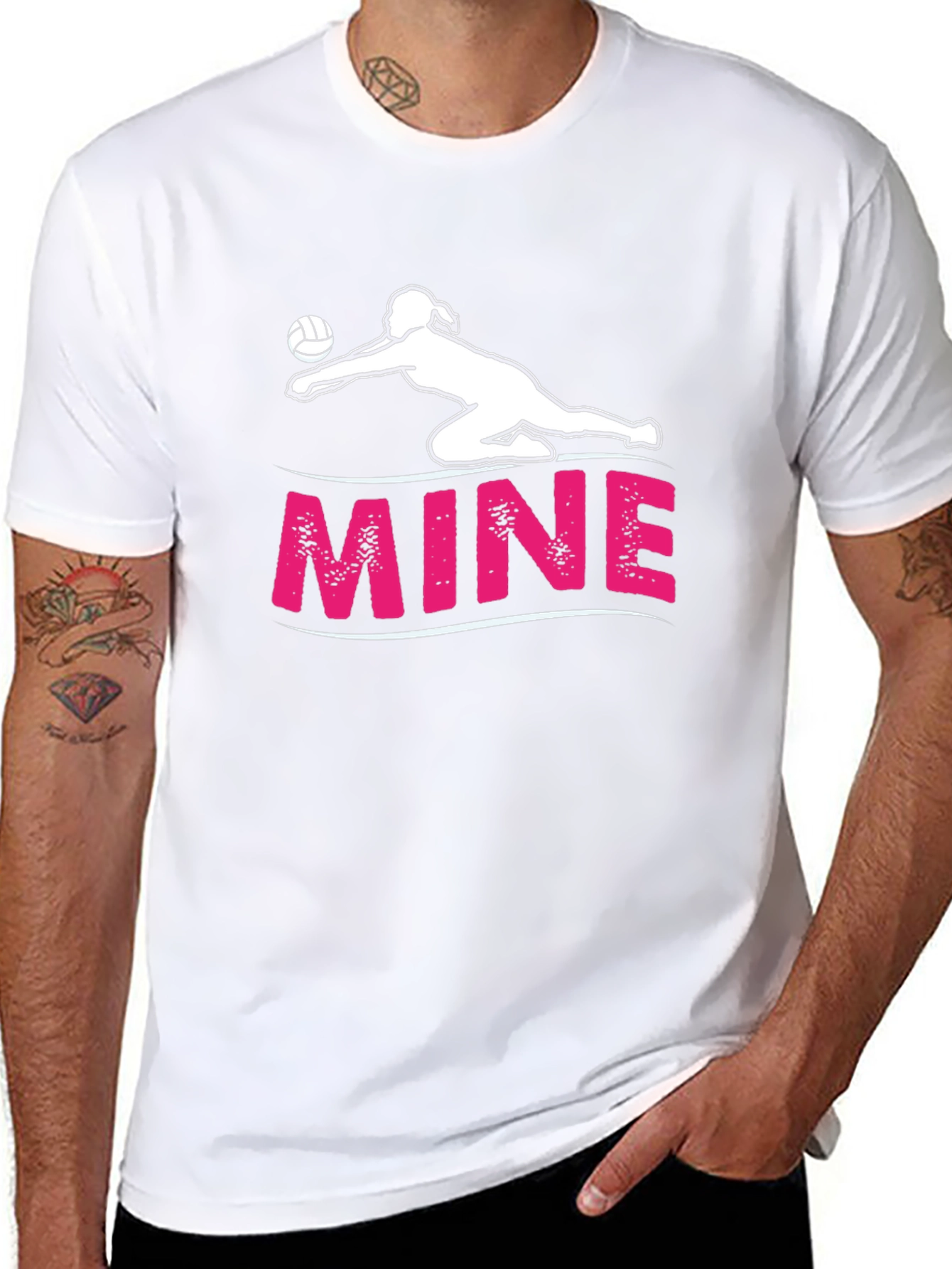 Volleyball Player MINE Graphic T-Shirt
