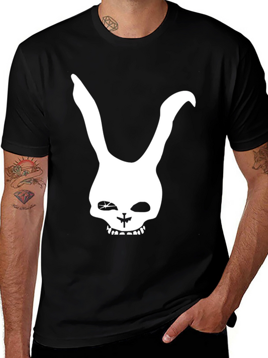 Black Bunny Skull Graphic Tee