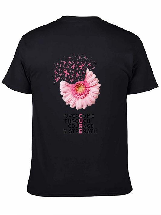 Breast Cancer Awareness T-Shirt: Overcome with Courage