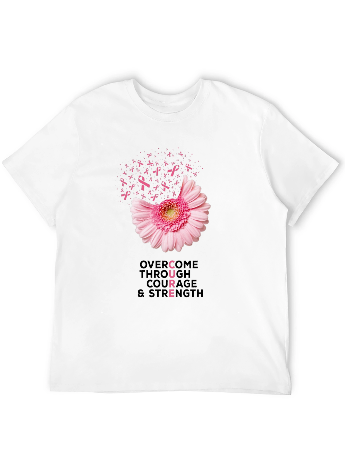Breast Cancer Awareness T-Shirt: Overcome with Courage