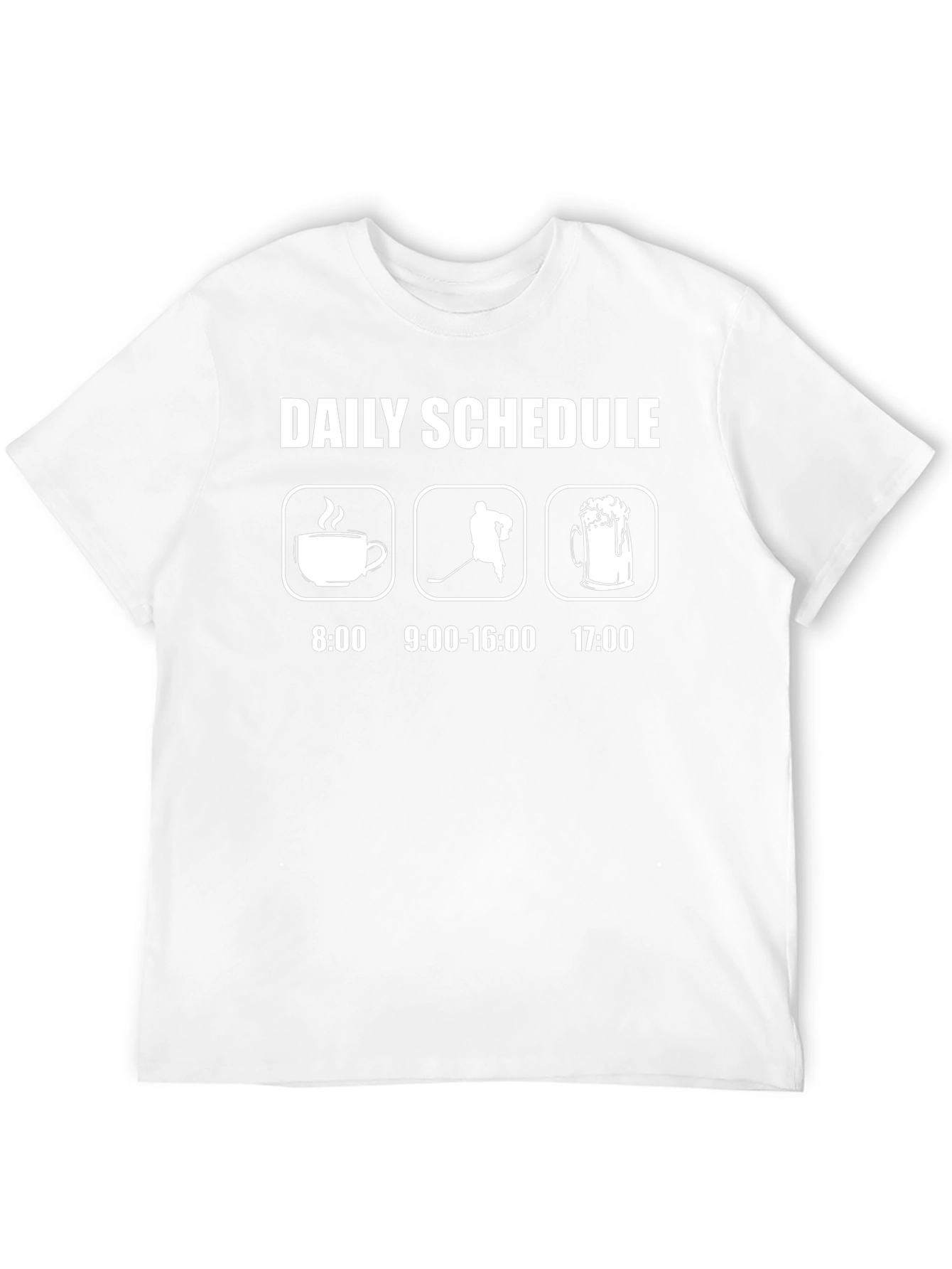 Daily Schedule Hockey T-Shirt: Coffee Hockey Beer