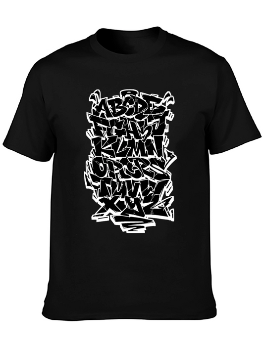 Graffiti Alphabet Black T-Shirt - Urban Style