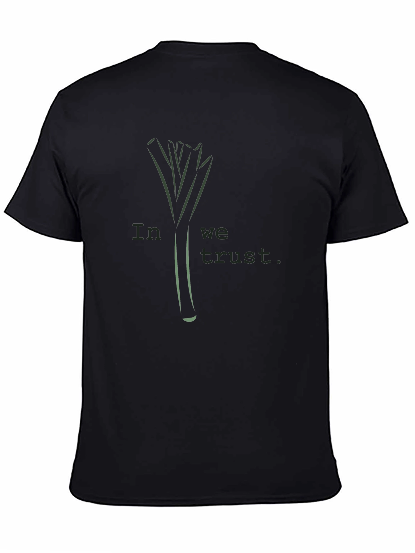 Leek Trust T-Shirt - Black Stylish Design