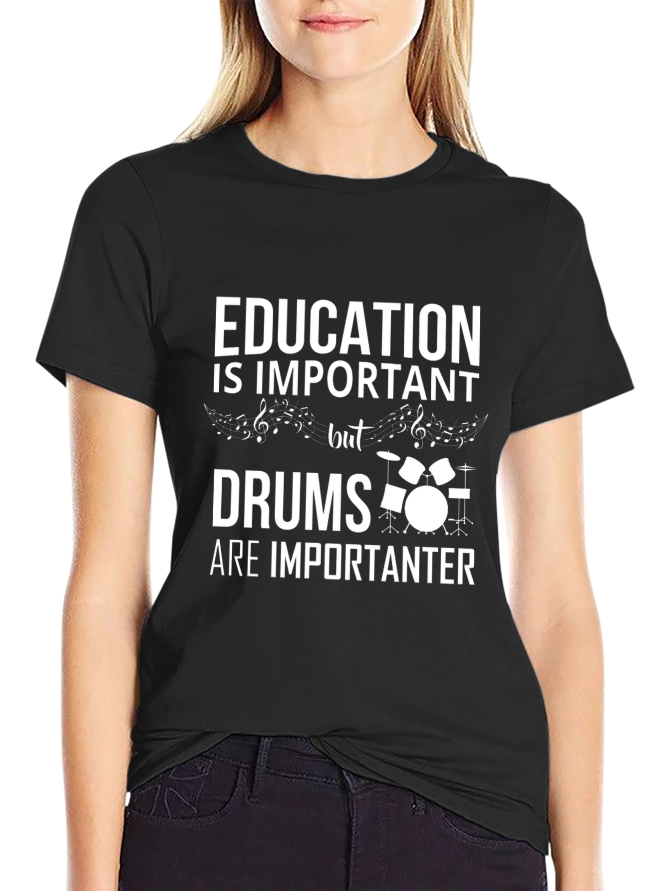 Education Important Drums More Importanter T-Shirt