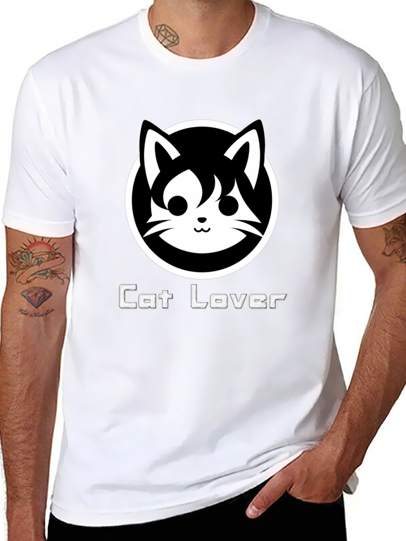 Cat Lover Black T-Shirt - Cute Graphic Tee