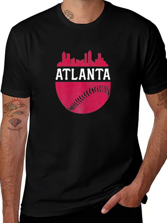 Atlanta Skyline Baseball T-Shirt