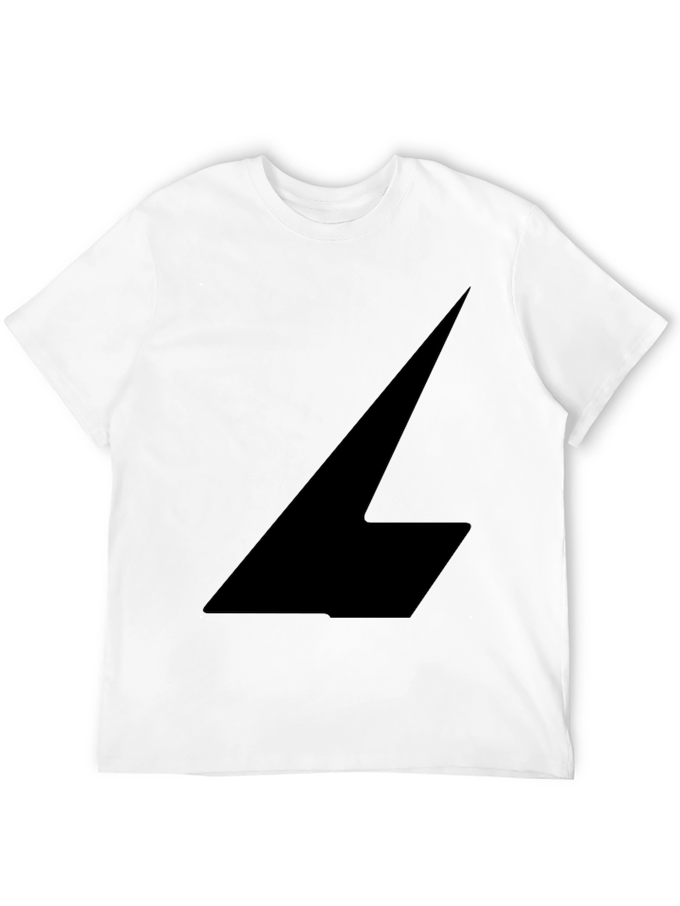 Mens Black Graphic Tee - Bold Abstract Design