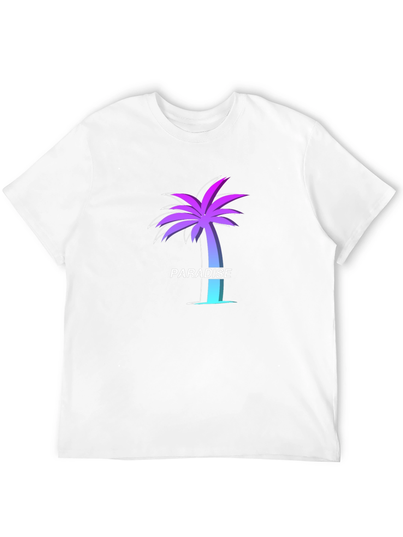 Paradise Palm Tree Graphic Tee - Soft Black T-Shirt