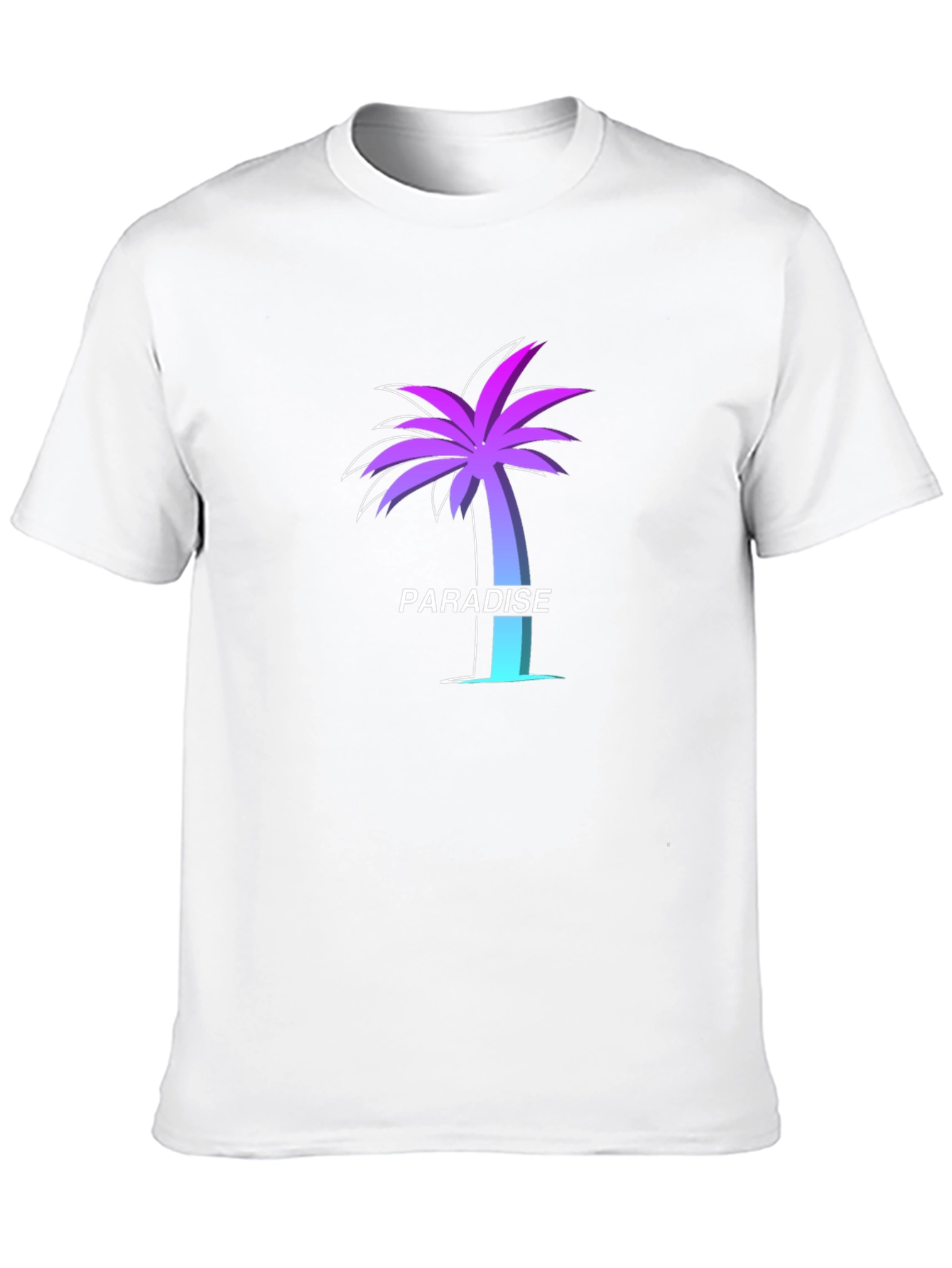 Paradise Palm Tree Graphic Tee - Soft Black T-Shirt