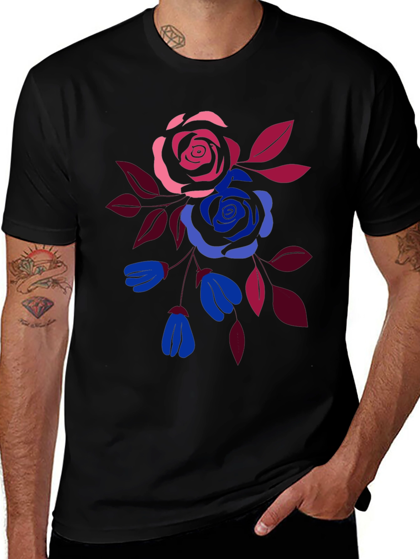 Floral Print Crew Neck T-Shirt