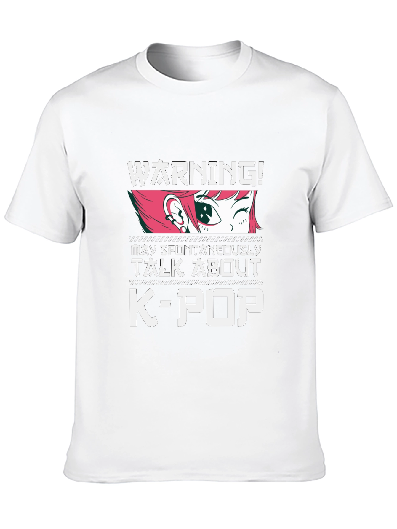 Warning K-Pop Anime Fan T-Shirt