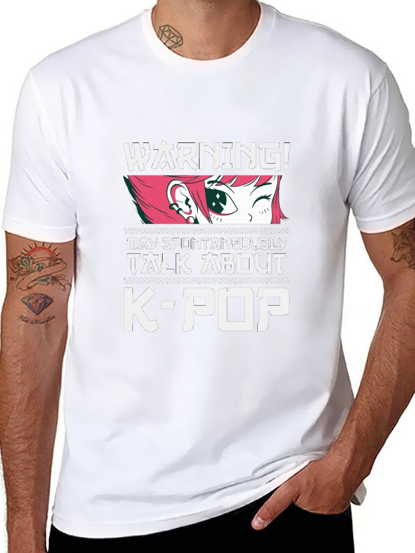 Warning K-Pop Anime Fan T-Shirt