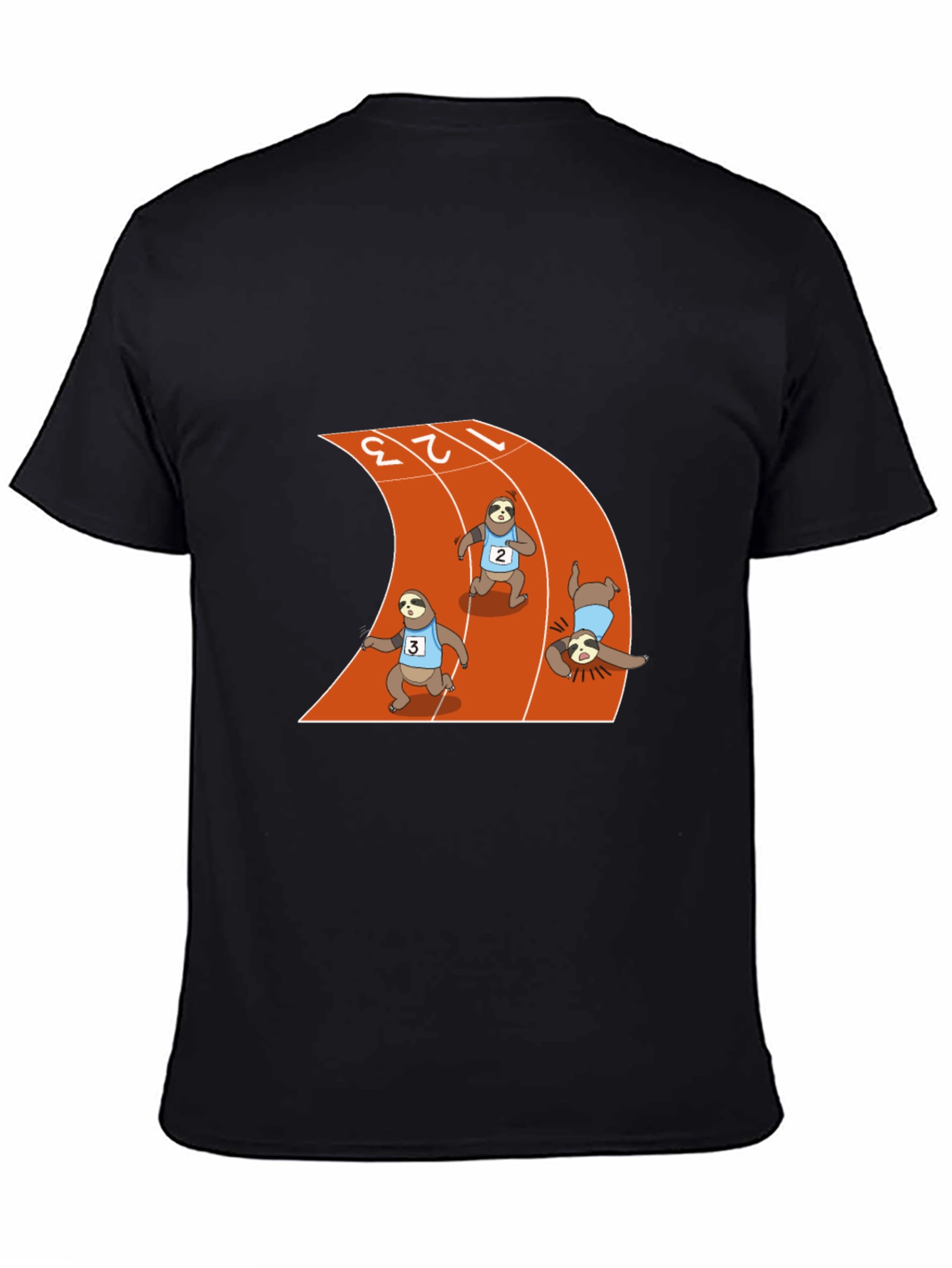 Sloth Runners Black Graphic Tee