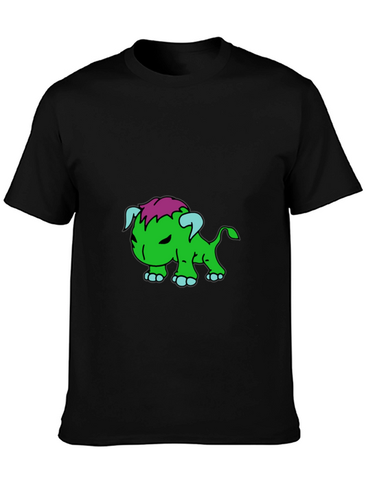 Cartoon Monster Graphic Black T-Shirt