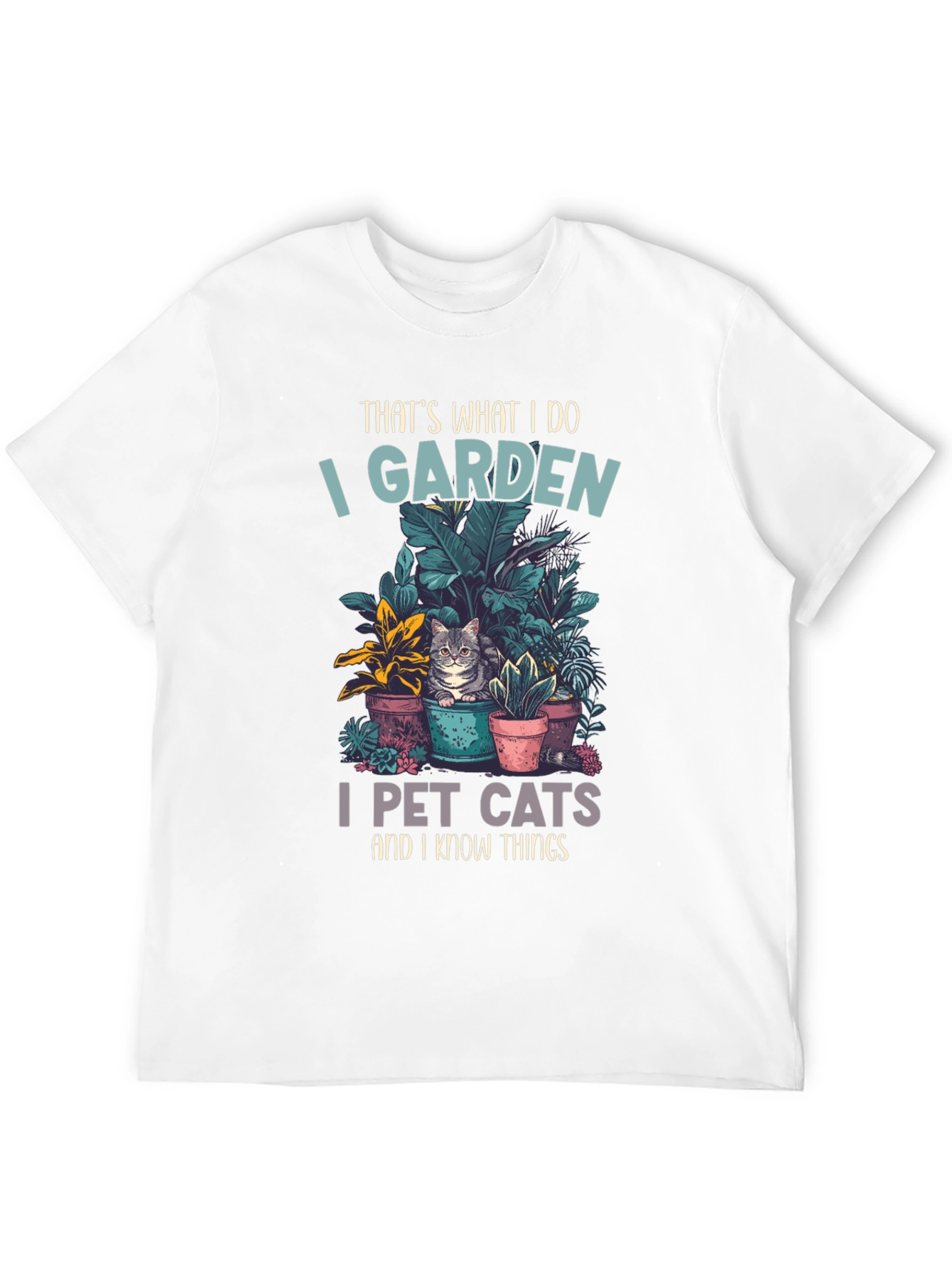 Gardening and Cat Lover T-Shirt