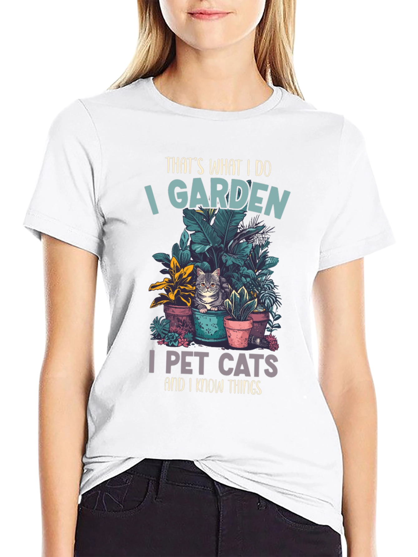 Gardening and Cat Lover T-Shirt