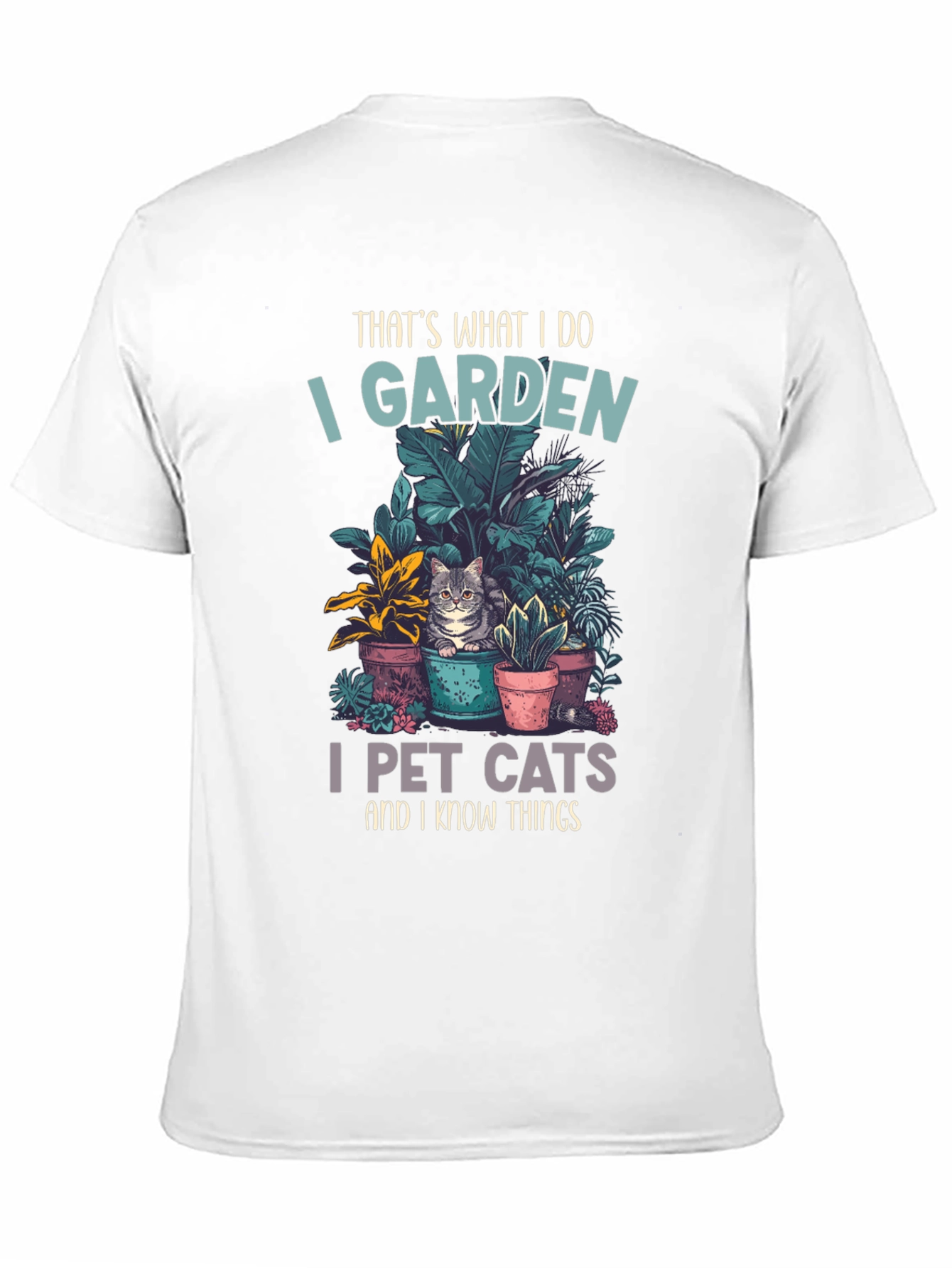 Gardening and Cat Lover T-Shirt