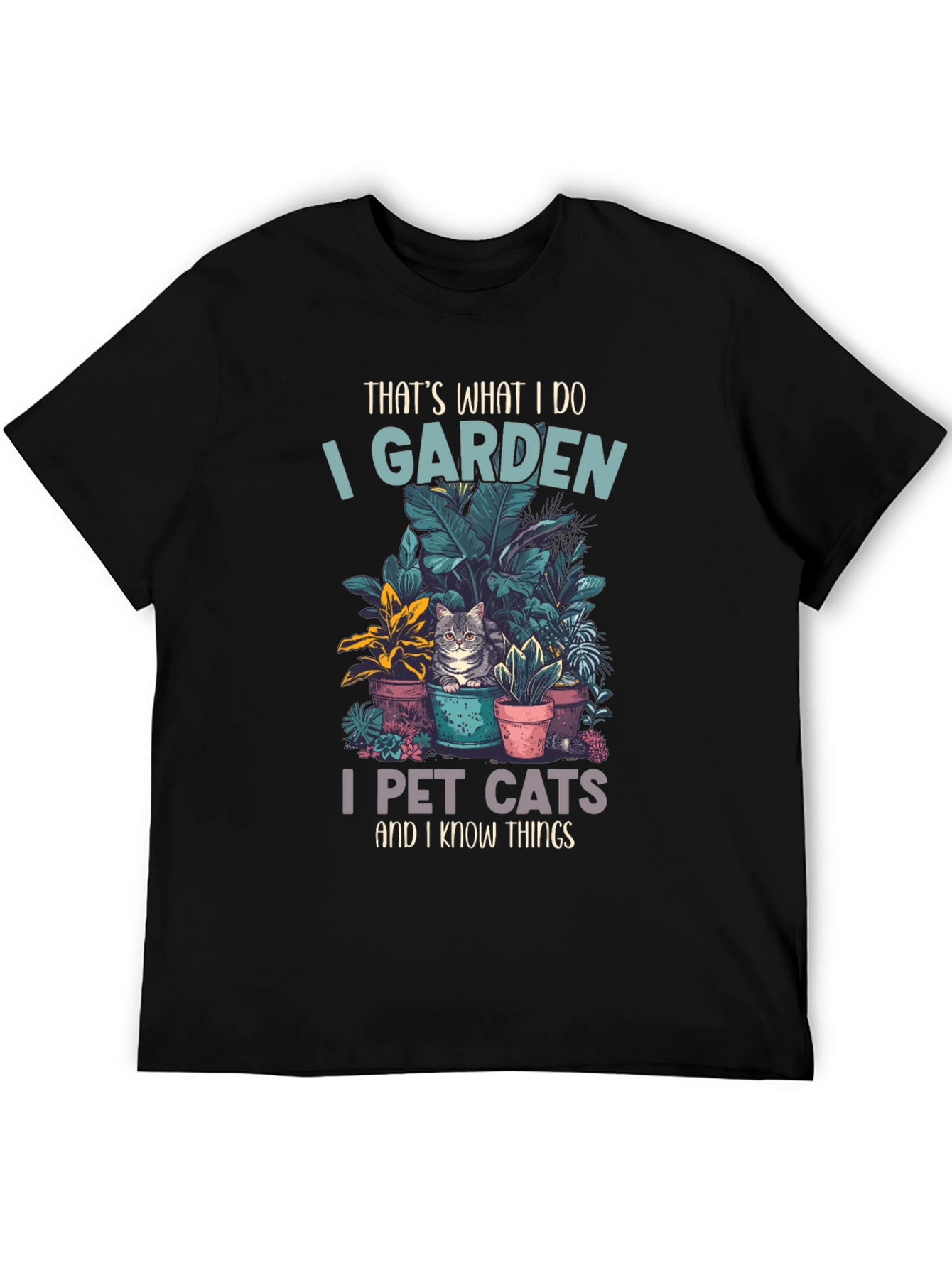 Gardening and Cat Lover T-Shirt
