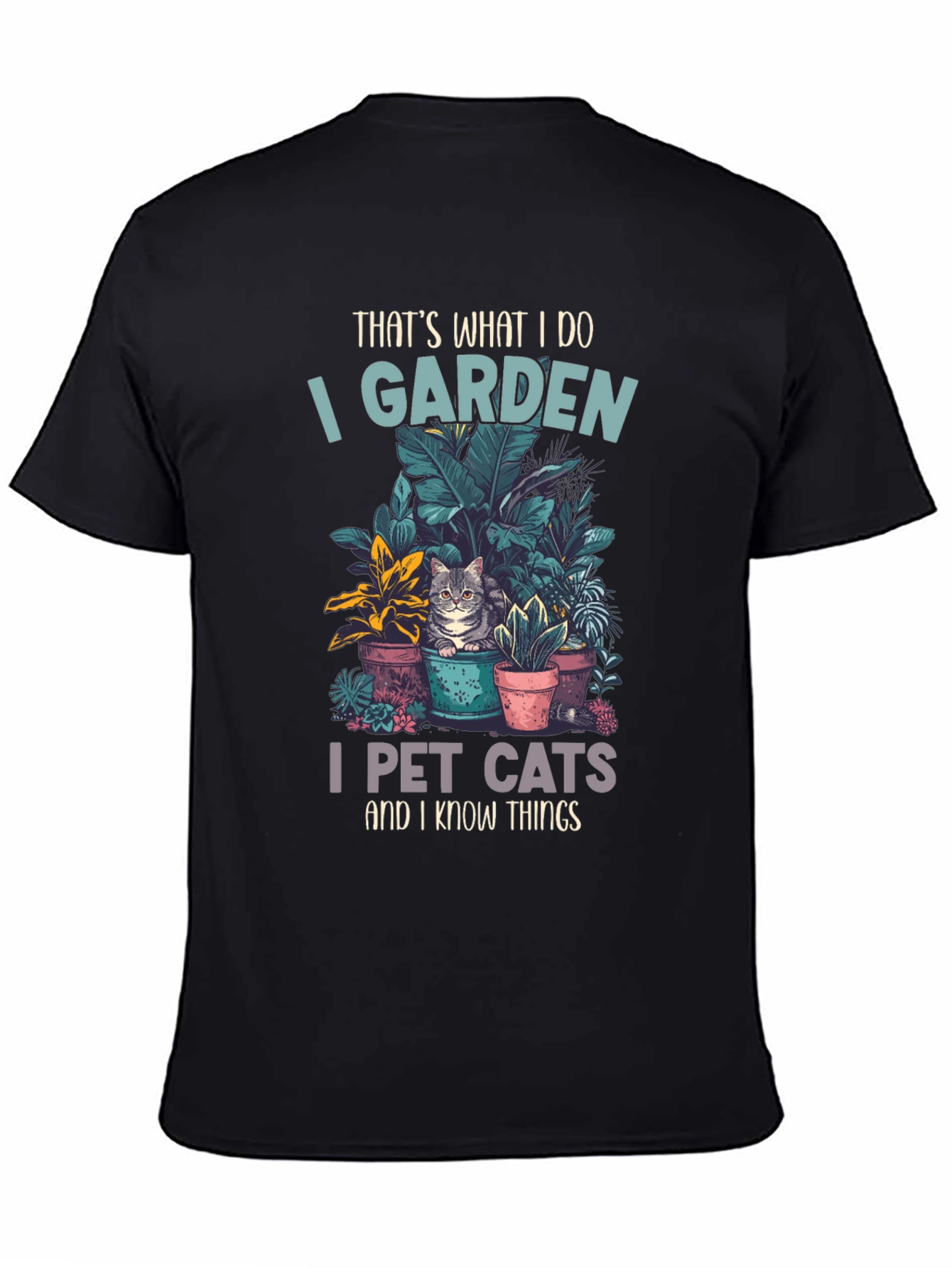 Gardening and Cat Lover T-Shirt