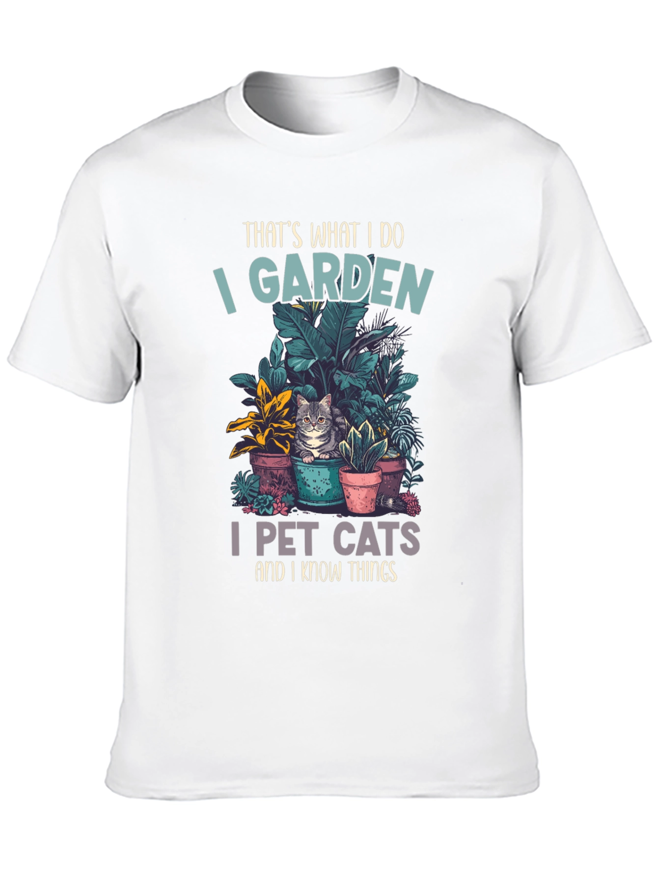 Gardening and Cat Lover T-Shirt