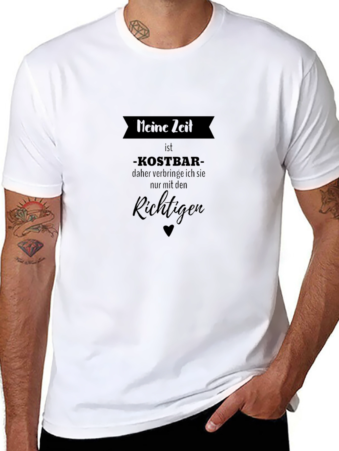 Meine Zeit is Kostbar T-Shirt - Mens Black Tee