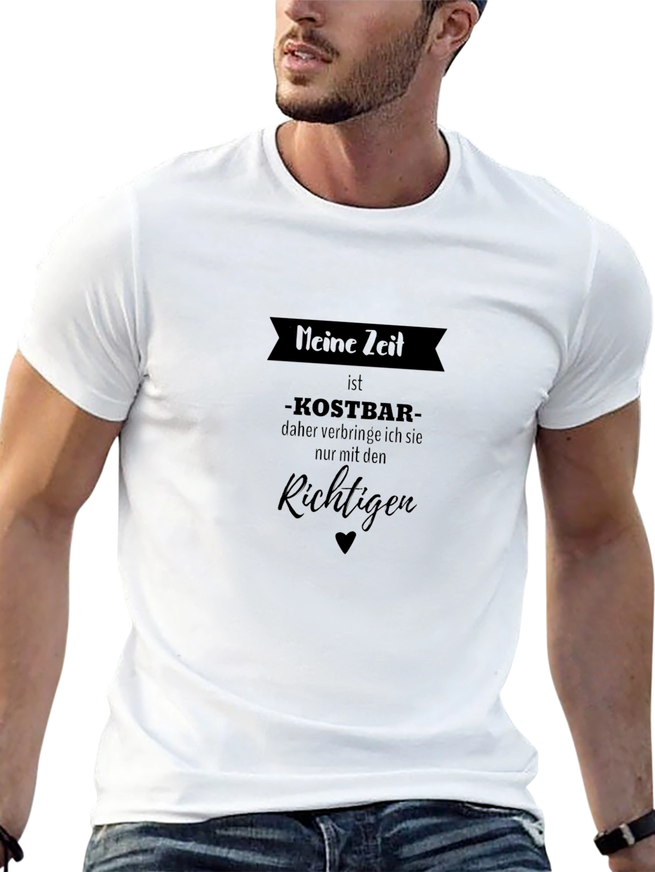 Meine Zeit is Kostbar T-Shirt - Mens Black Tee