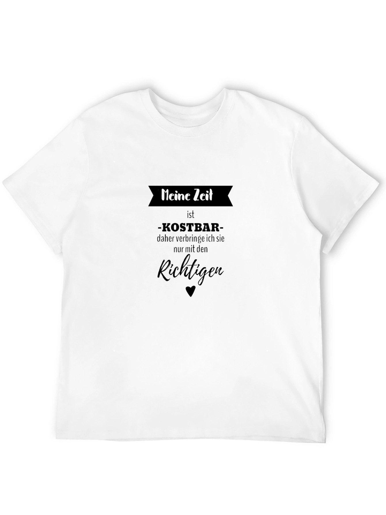 Meine Zeit is Kostbar T-Shirt - Mens Black Tee