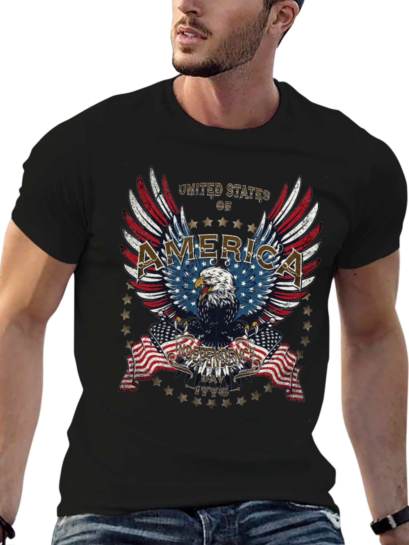 USA Eagle Independence Day T-Shirt