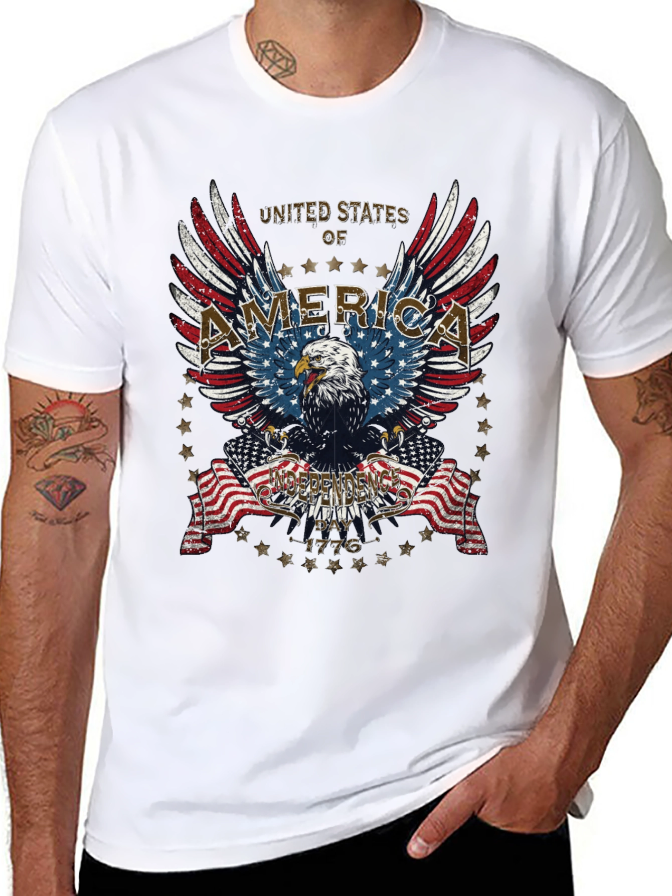 USA Eagle Independence Day T-Shirt
