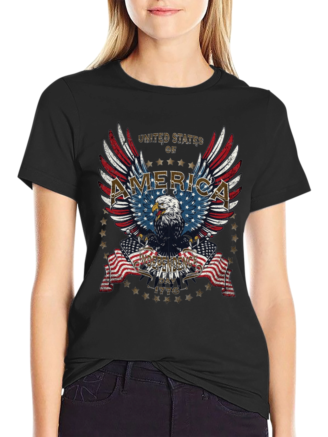 USA Eagle Independence Day T-Shirt