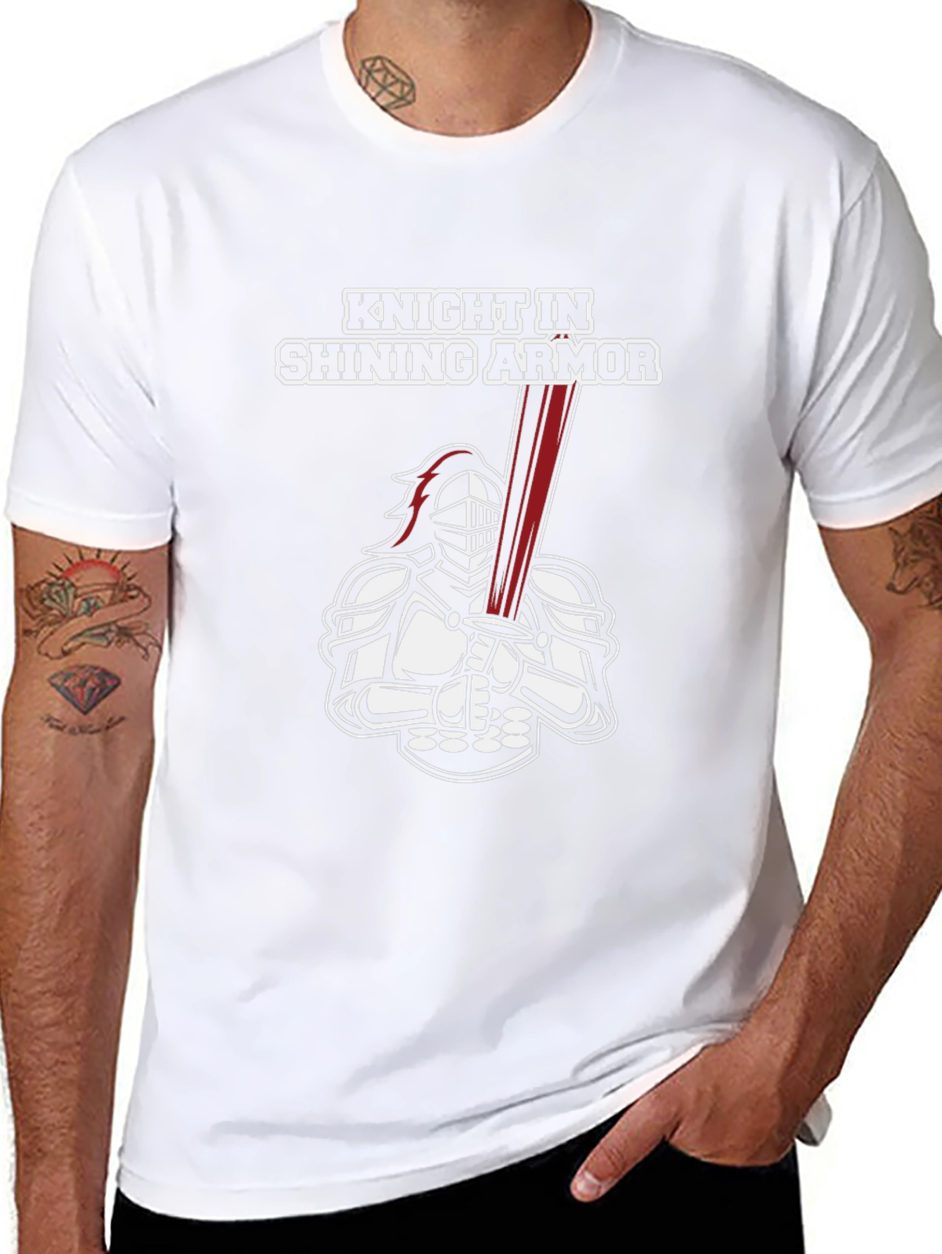 Knight in Shining Armor Graphic Tee - Black