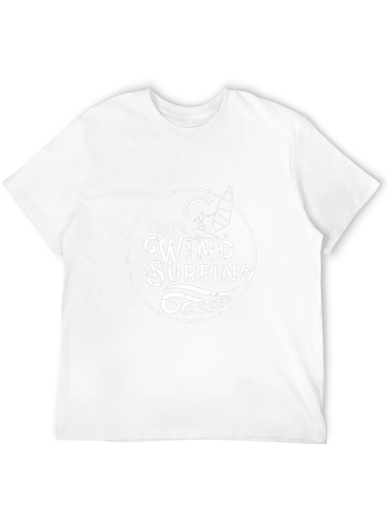 I Love Wind Surfing Black T-Shirt