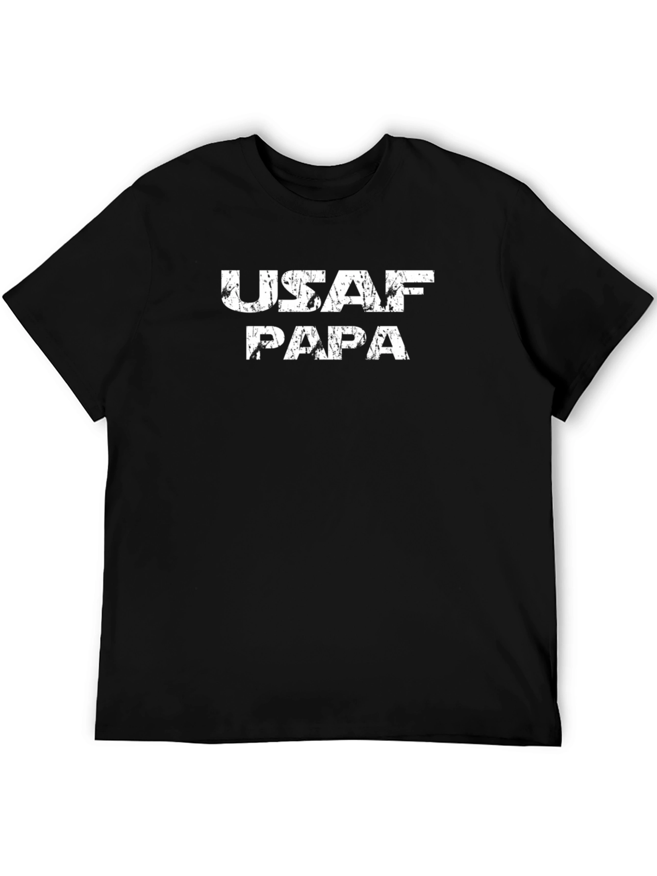 USAF Papa Distressed Graphic T-Shirt
