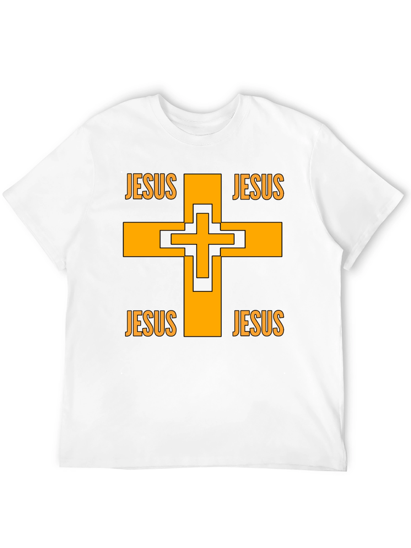 Jesus Cross Graphic Black T-Shirt