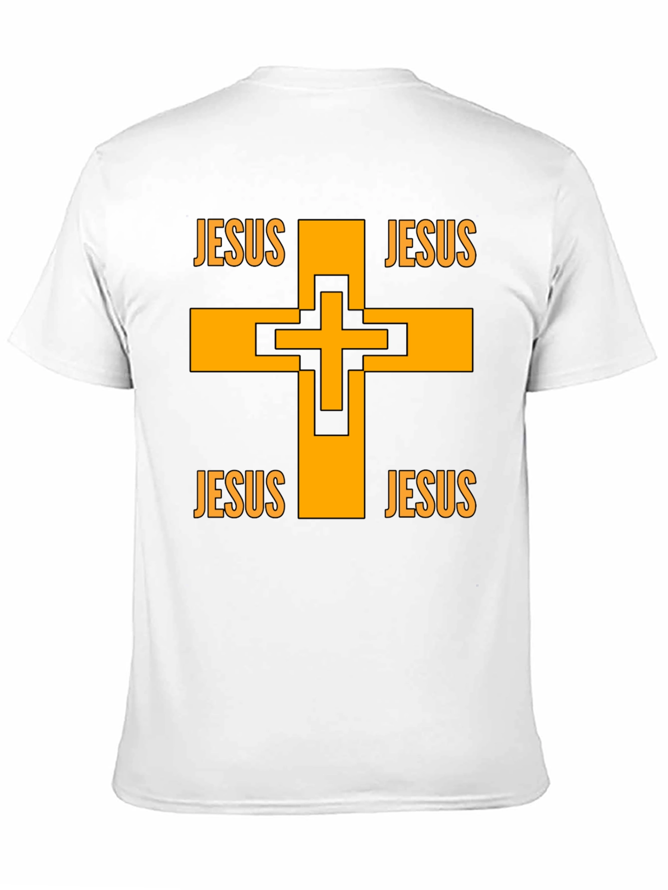 Jesus Cross Graphic Black T-Shirt