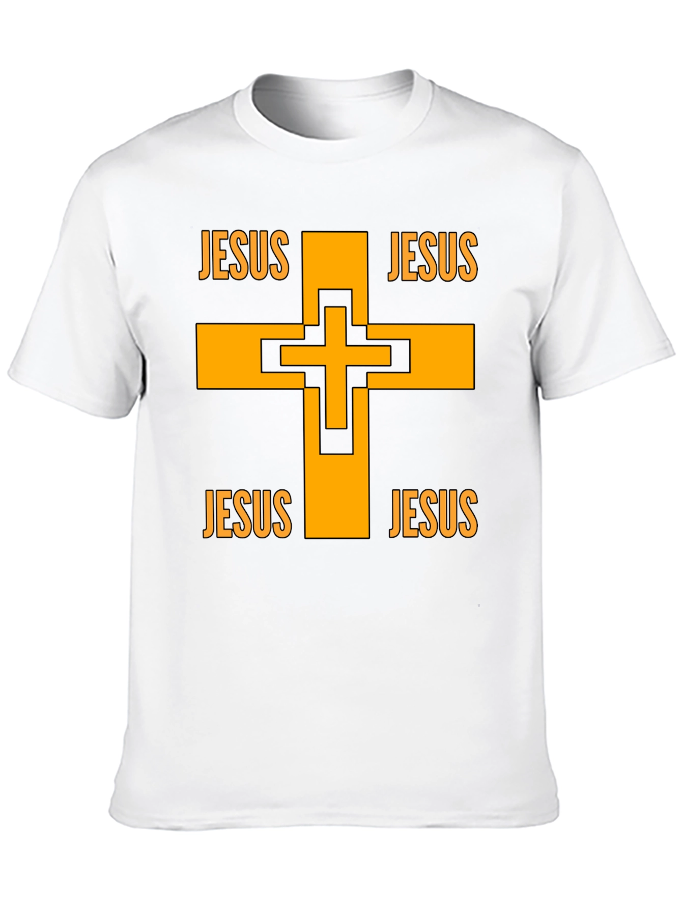 Jesus Cross Graphic Black T-Shirt