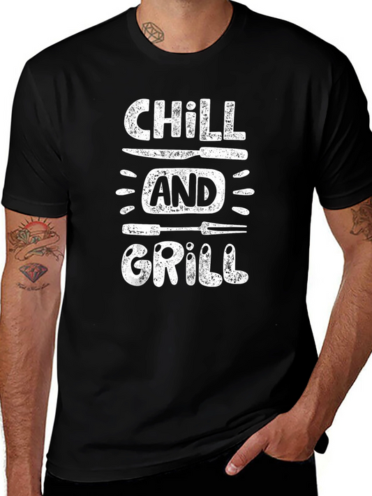 Chill and Grill T-Shirt - BBQ Humor