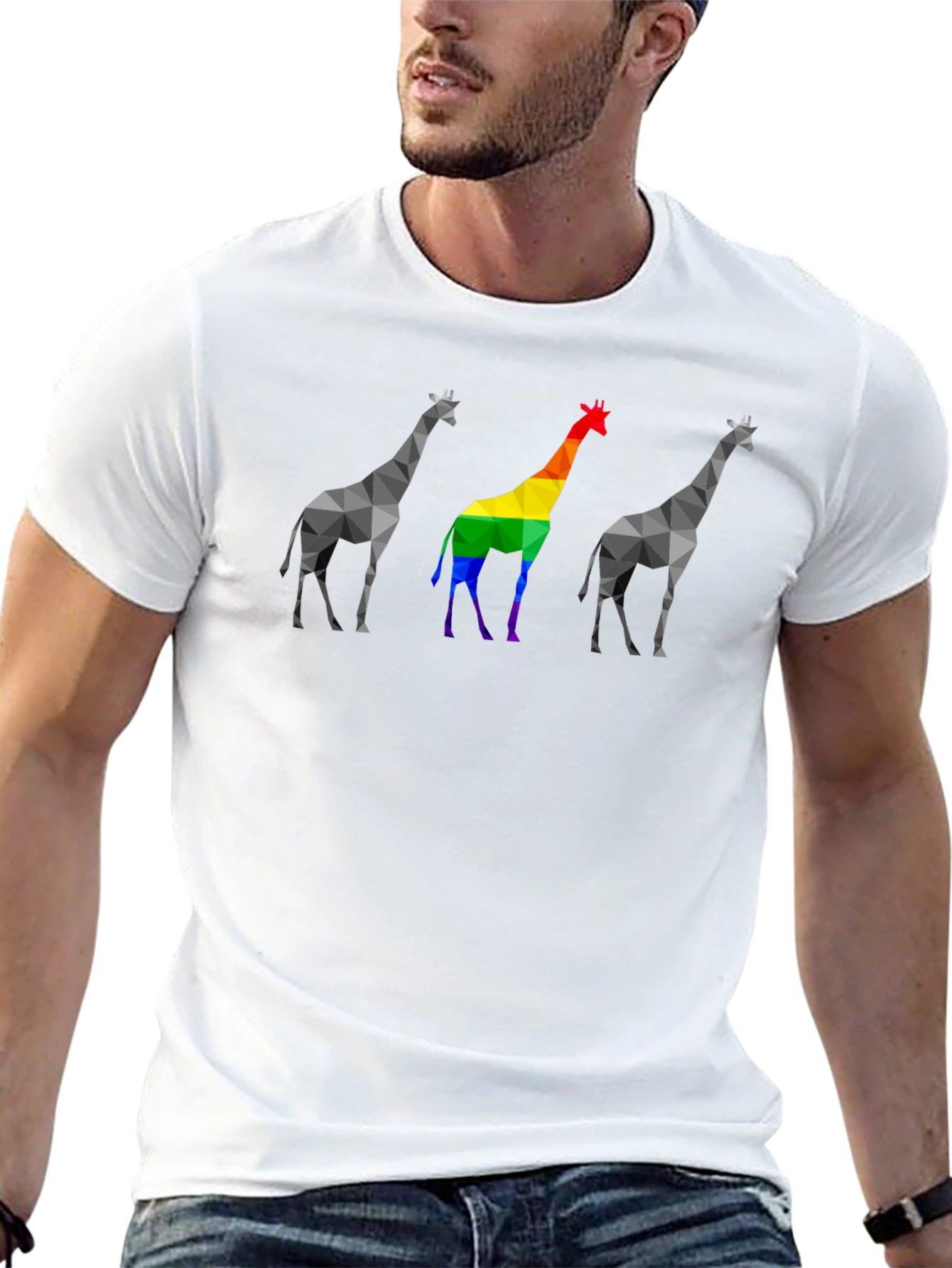 Geometric Giraffe Pride T-Shirt