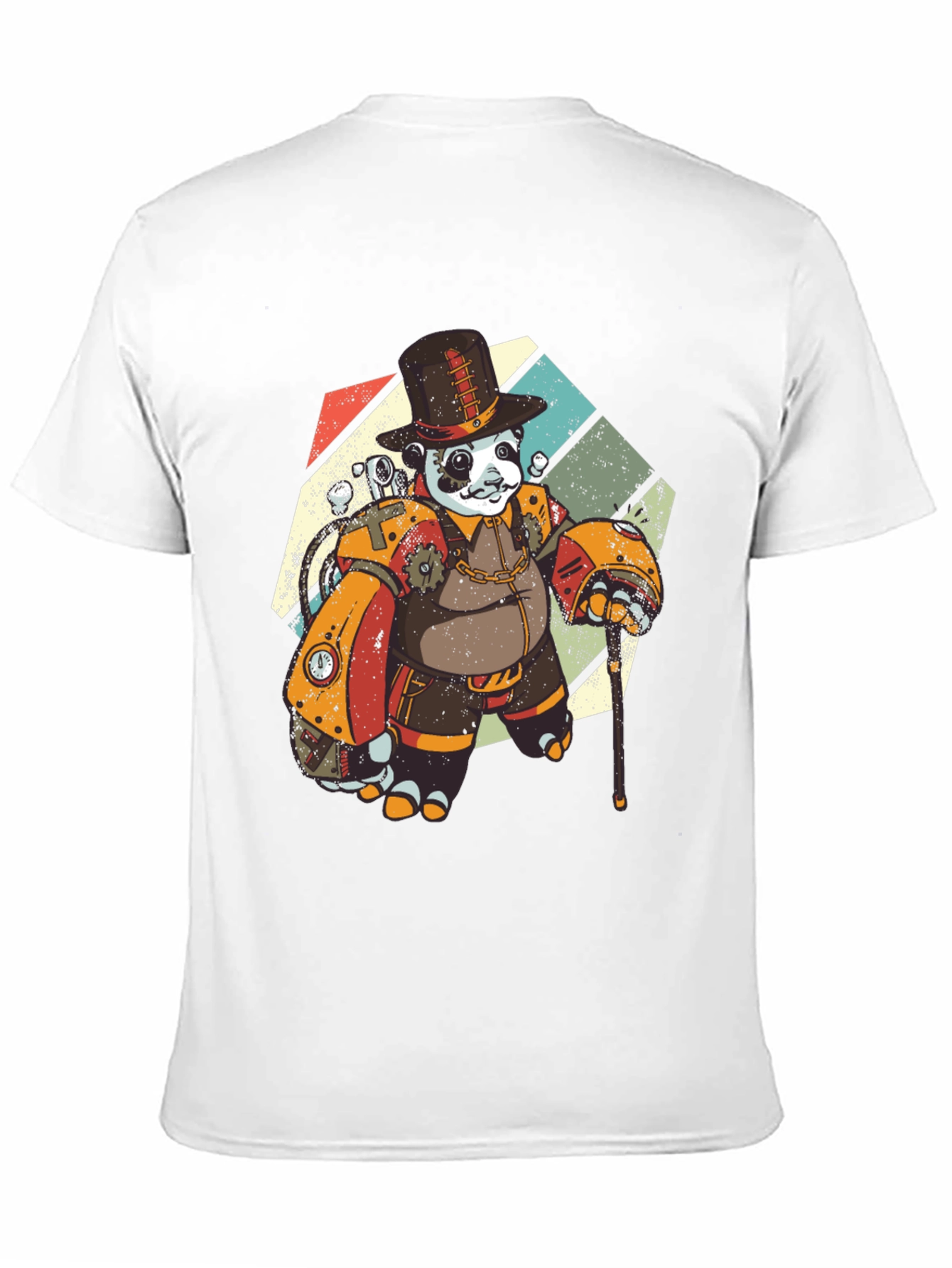 Steampunk Panda Bear T-Shirt - Unique Graphic Tee