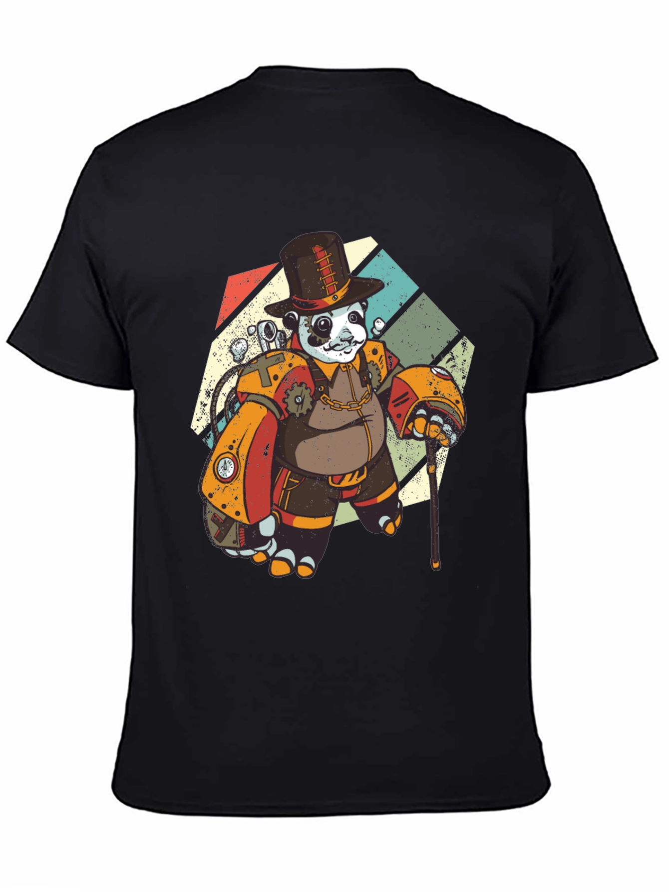 Steampunk Panda Bear T-Shirt - Unique Graphic Tee